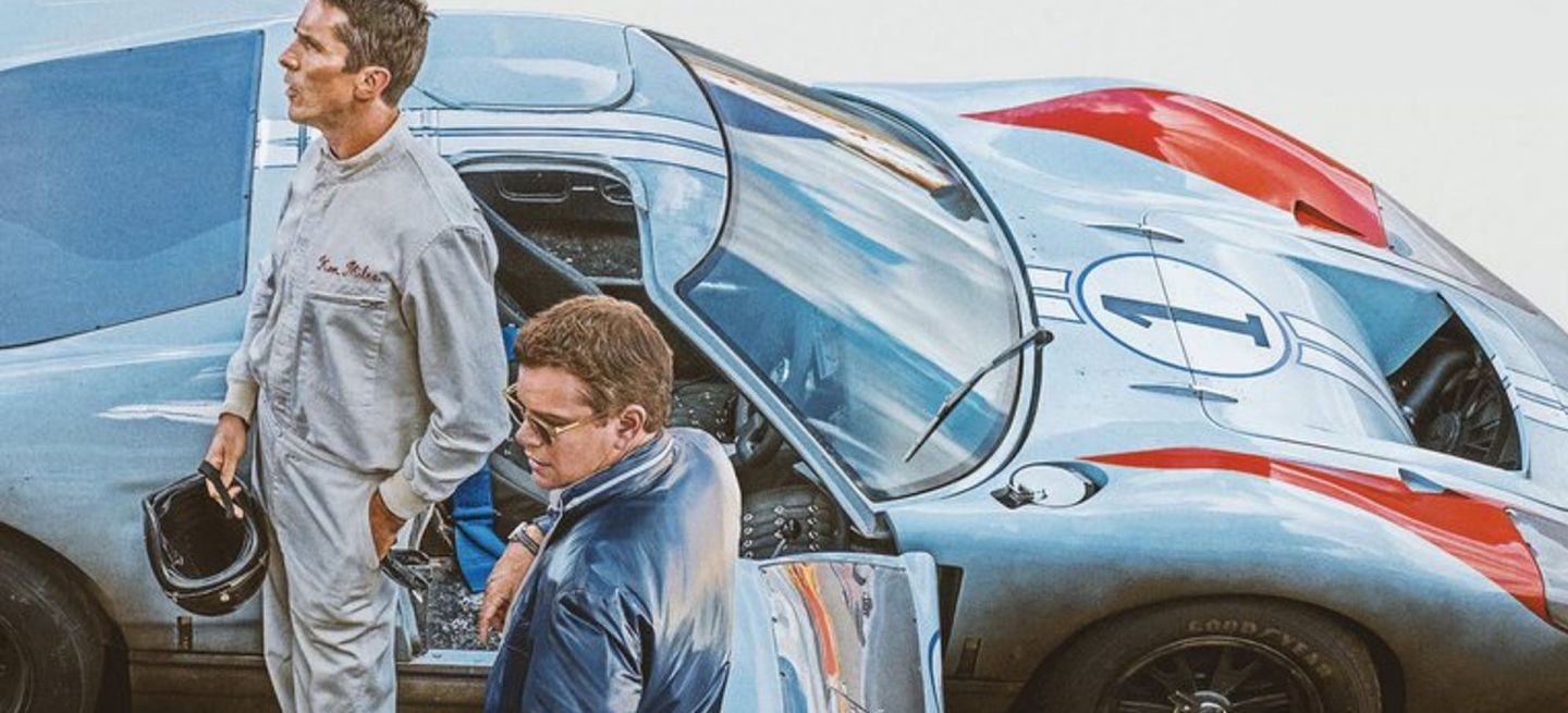 Christian Bale y Matt Damon en el cartel de 'Ford VS Ferrari'