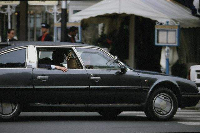 Jacques Chirac en su CX Prestige Turbo