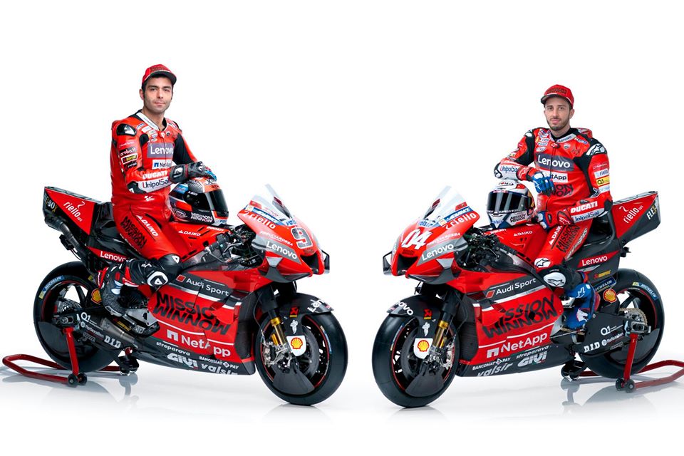 Dovizioso y Petrucci con la GP20.