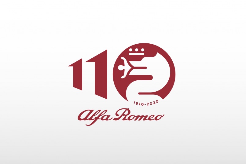 Nuevo logo que conmemora los 110 años de Alfa Romeo.