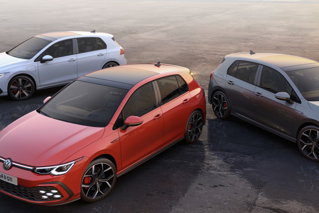 La nueva familia GTI, GTE y GTD del Golf VIII.