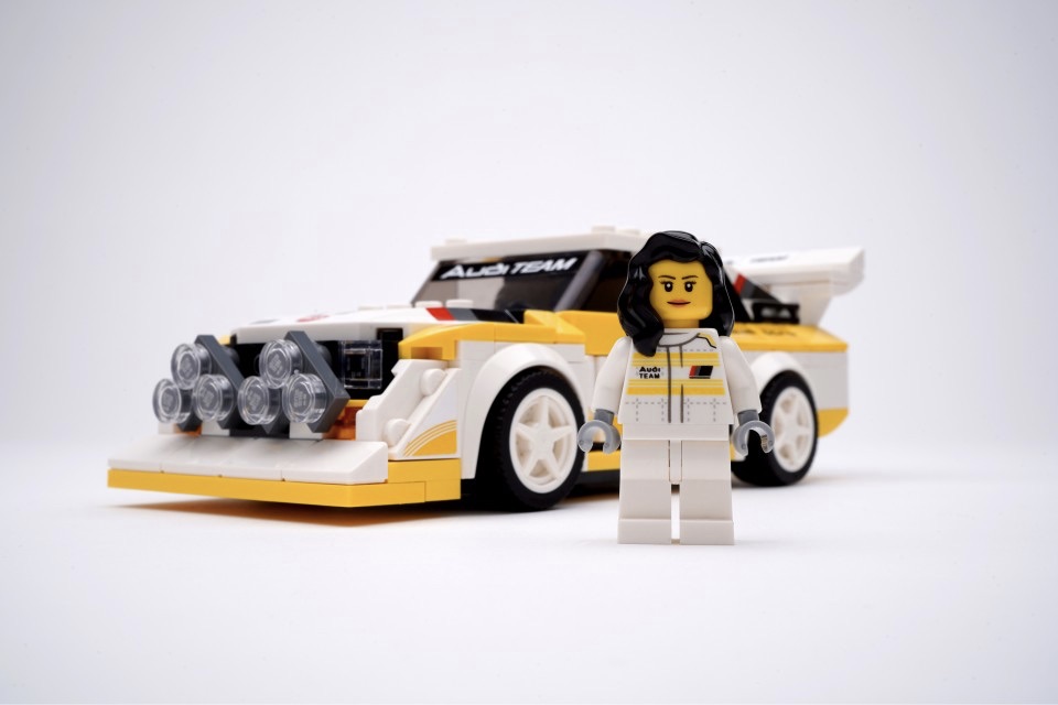 El Audi Quattro y Michele Mouton, de Lego.
