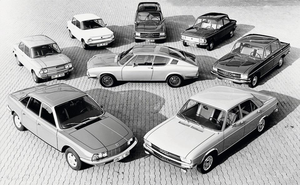 Gama Audi de principios de los 70.