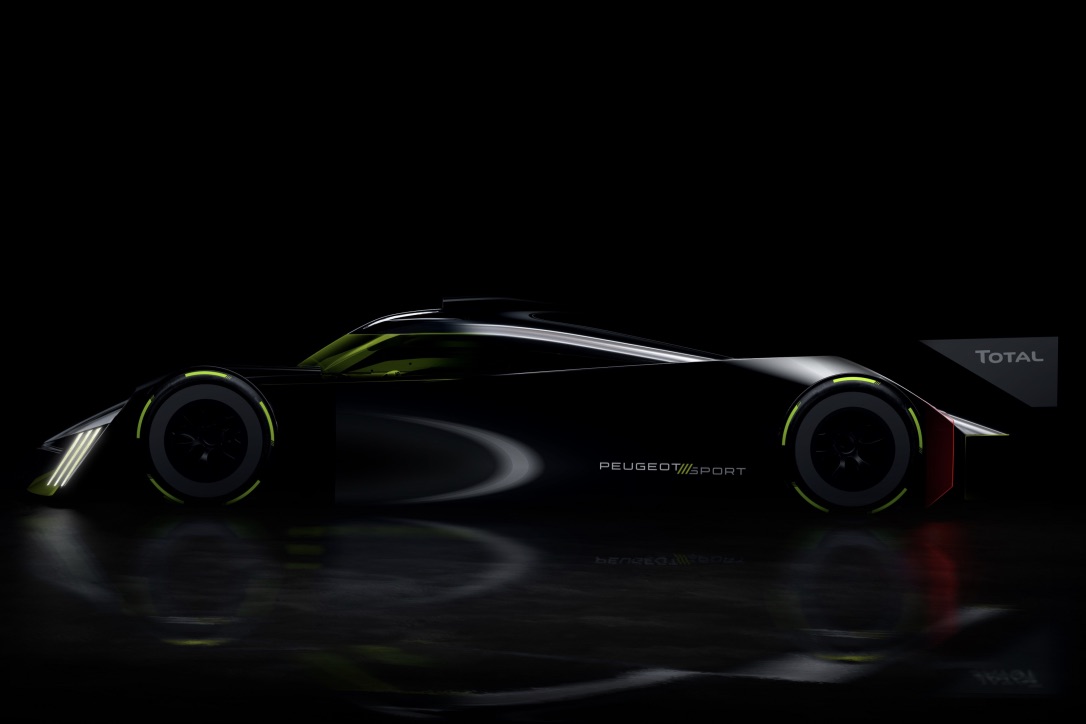 Teaser del futuro posible Peugeot-Total para Le Mans.