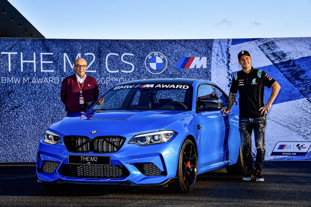 Quartararo, Ezpeleta y el premio, un BMW M2 CS