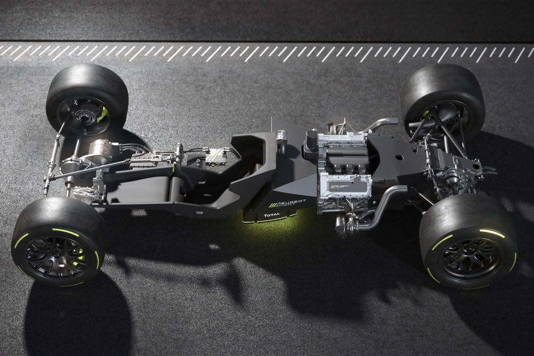 El chasis del nuevo coche de Peugeot para el WEC.